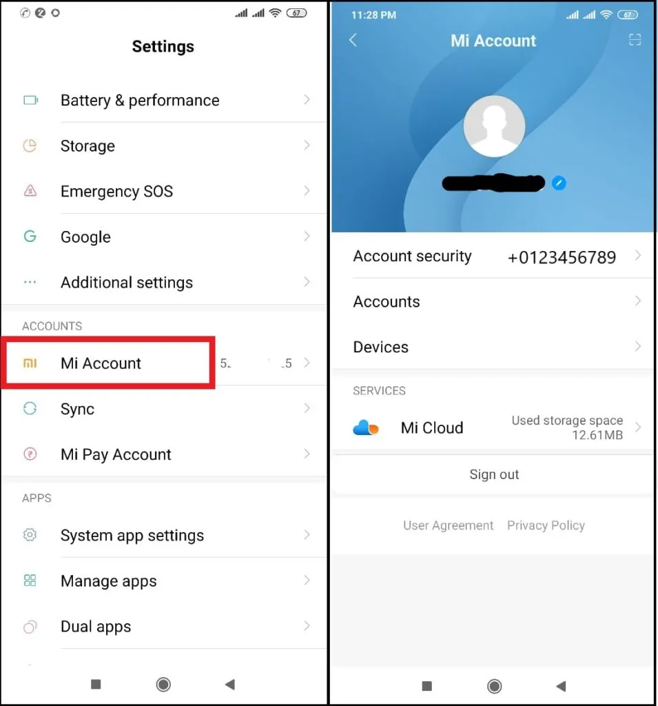 Retrieve xiaomi Contacts via Mi Cloud Backup