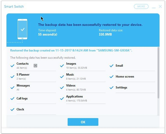 Recover Data Using Samsung Smart Switch Backup