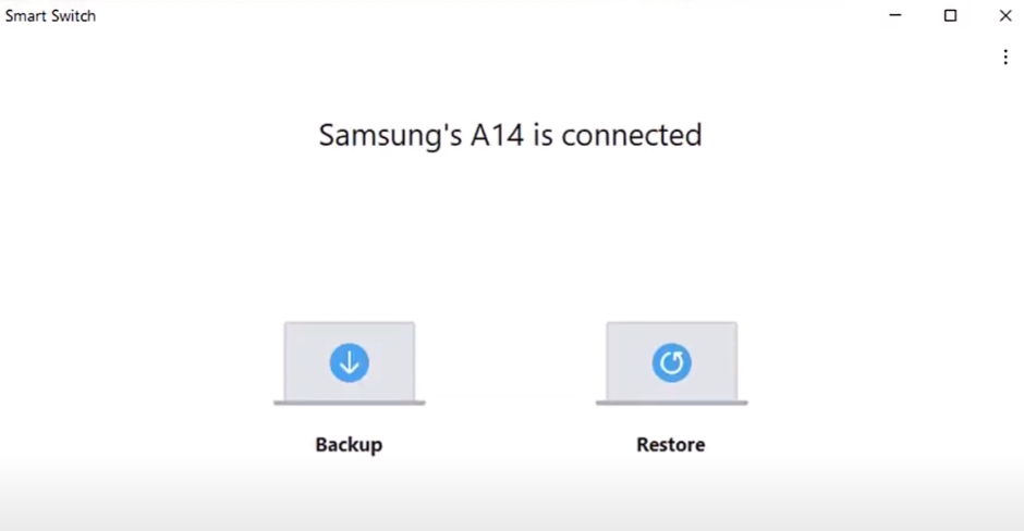 select the desired backup file on samsung s24
