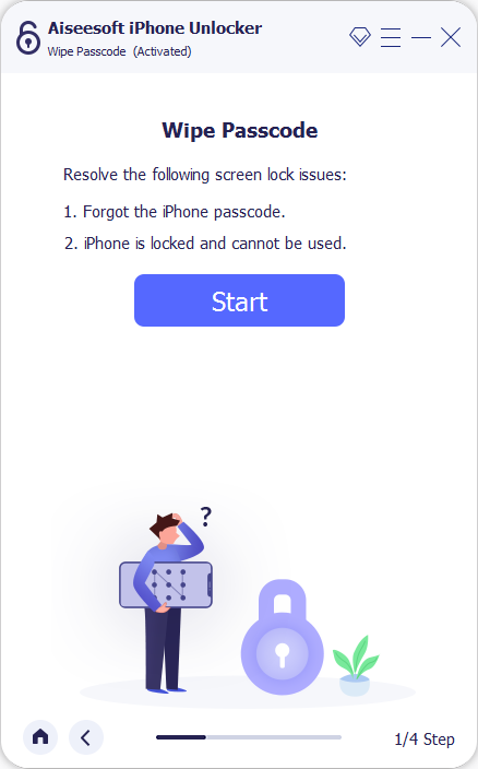 Connect your iPhone using a USB cable and click on Start button